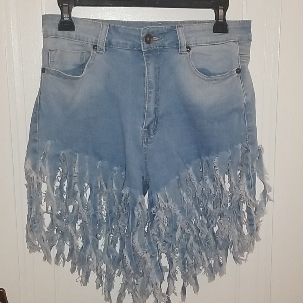 Frayed Denim Shorts